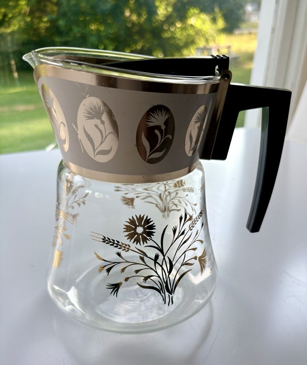 VTG David Douglas Flameproof Glass Coffee Pot Carafe Decanter 8 Cup MCM 60'S